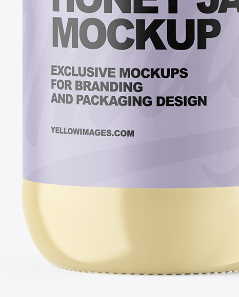 Clear Glass Jar with Creamed Honey Mockup