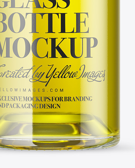 Olive Oil Bottle with Wooden Cap Mockup