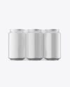 6 Pack Glossy Cans Mockup