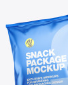 Two Matte Metallic Snack Packages Mockup