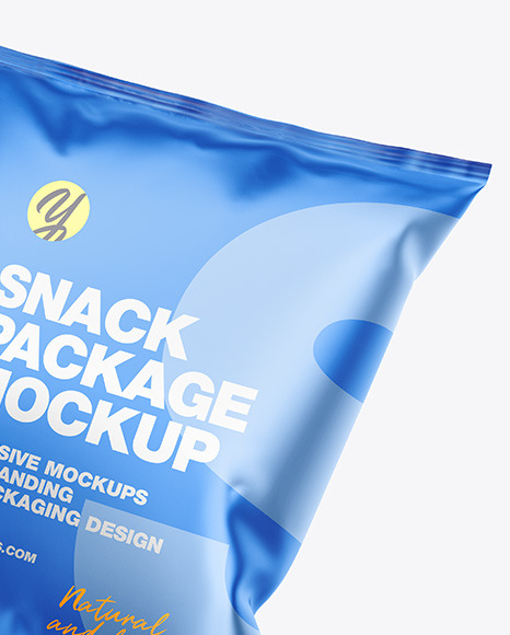 Two Matte Metallic Snack Packages Mockup