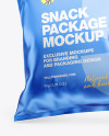 Two Matte Metallic Snack Packages Mockup