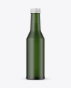 Frosted Green Glass Bottle Mockup