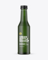 Frosted Green Glass Bottle Mockup