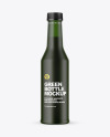 Frosted Green Glass Bottle w/ Dark Drink Mockup