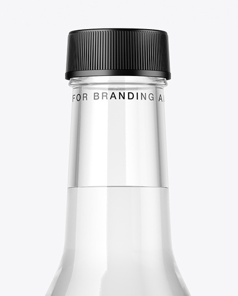 Clear Glass Water Bottle Mockup