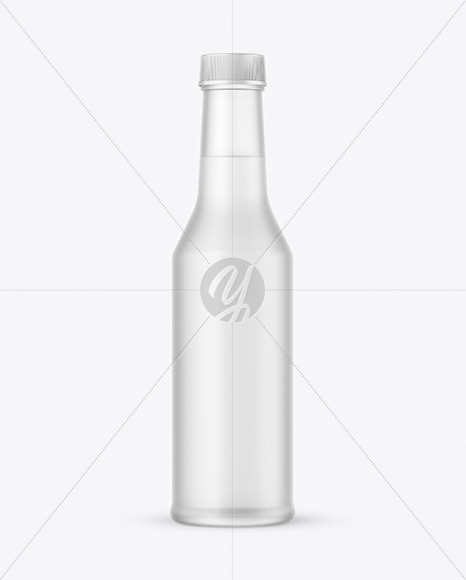 Frosted Glass Water Bottle Mockup