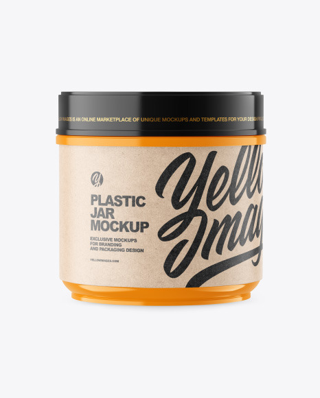 Plastic Glossy Jar Mockup