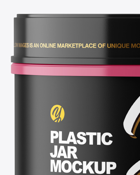 Plastic Glossy Jar Mockup