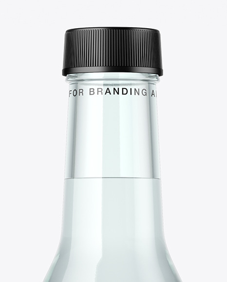 Blue Glass Water Bottle Mockup