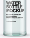 Blue Glass Water Bottle Mockup