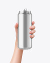 Aluminium Can in a Hand Mockup