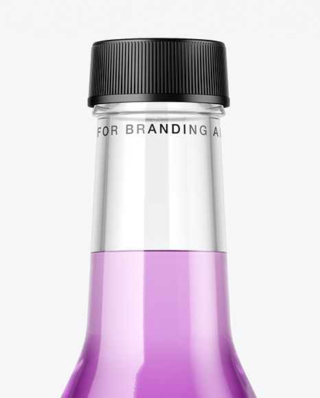 Clear Glass Drink Bottle Mockup