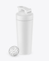 Matte Shaker Bottle With Blender Ball Mockup