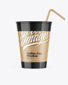 Glossy Coffee Cup w/ Holder Mockup