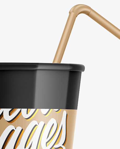 Glossy Coffee Cup w/ Holder Mockup