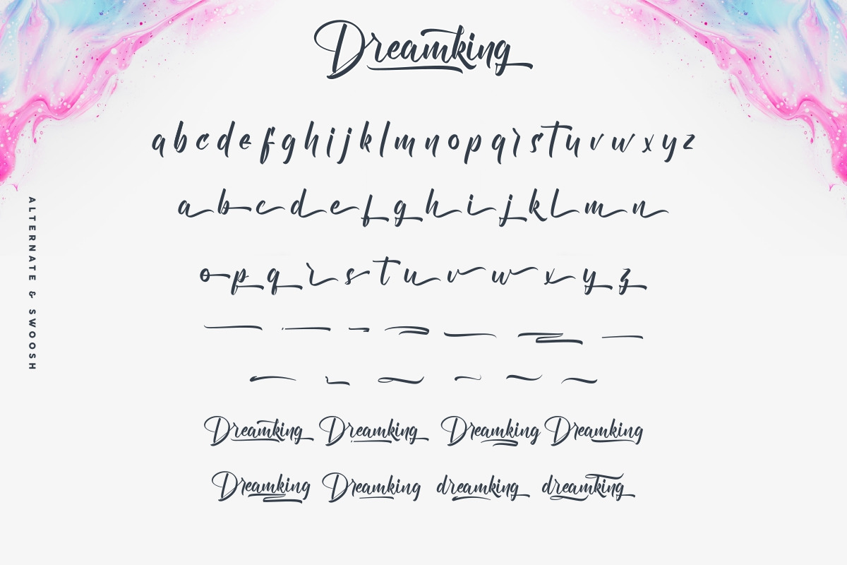 Dreamking Calligraphy Font Dreamking Calligraphy Font