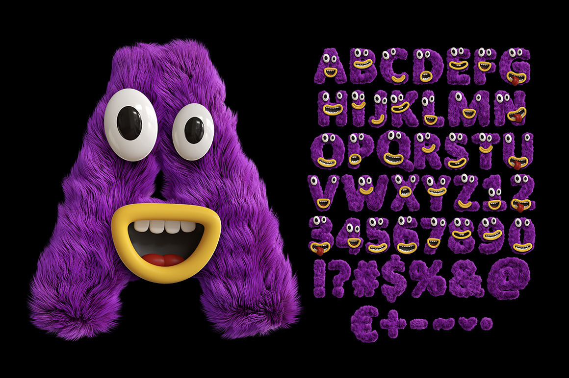 Happy Monster Font Happy Monster Font