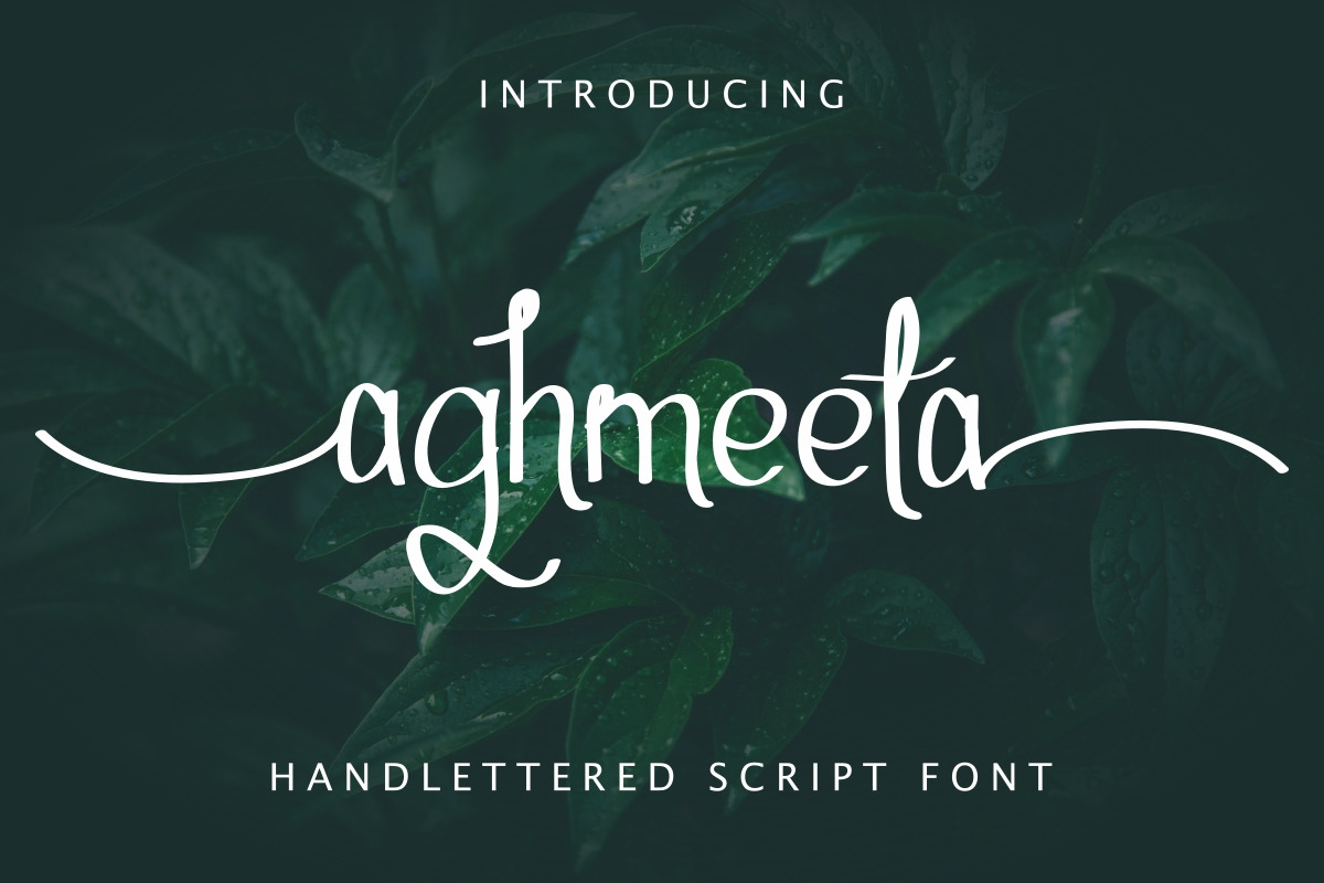 Aghmeeta Script Font Aghmeeta Script Font