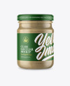 Glass Jar with Mushroom Sauce Mockup