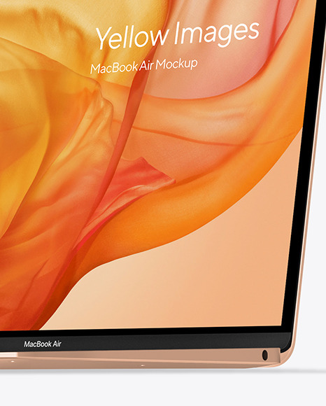 MacBook Air Gold Mockup