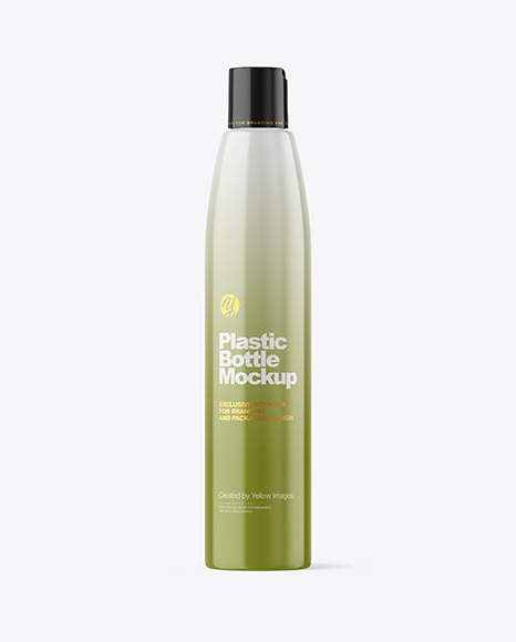 Glossy Plastic Bottle Mockup