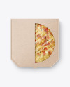 Kraft Paper Box with Pizza Mockup