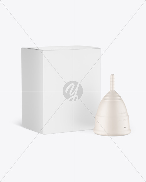 Matte Menstrual Cup Package Mockup