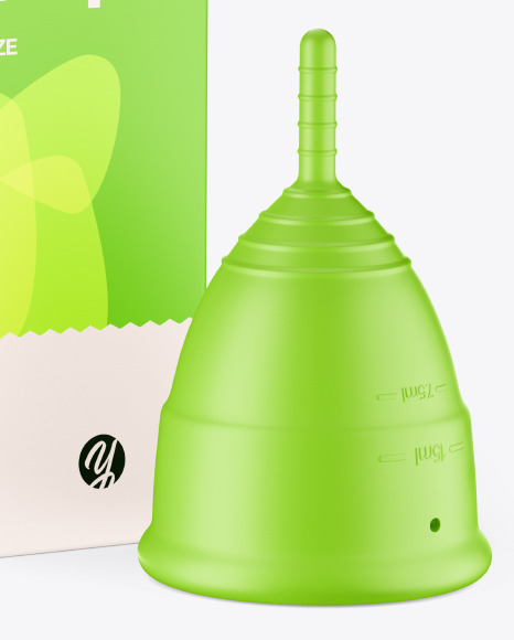 Matte Menstrual Cup Package Mockup