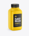 Matte Square Plastic Bottle Mockup