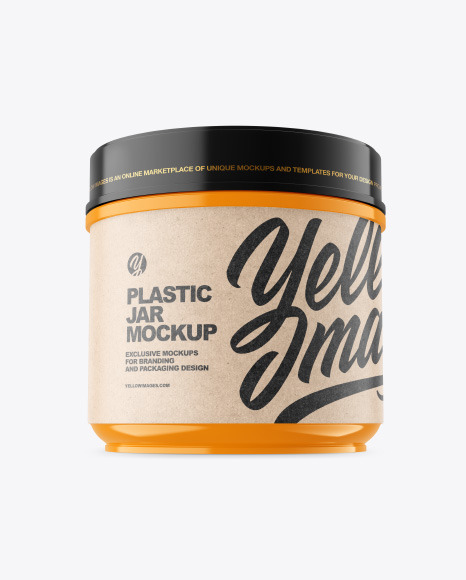 Plastic Glossy Jar Mockup