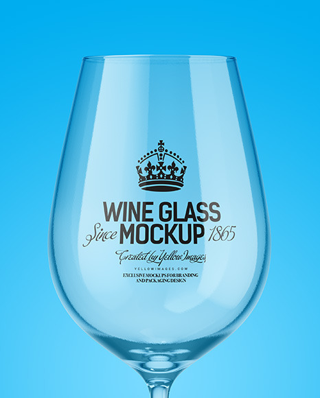 Clear Wine Glass Mockup