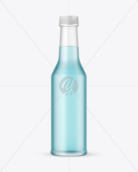 Frosted Glass Drink Bottle Mockup