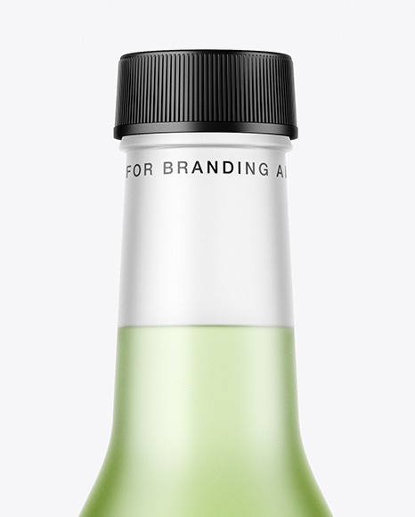 Frosted Glass Drink Bottle Mockup