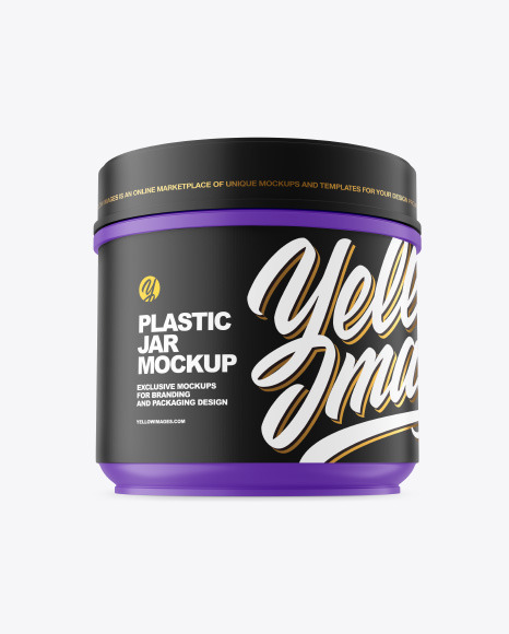 Matte Plastic Jar Mockup - Plastic jar mockup