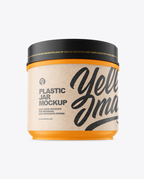 Matte Plastic Jar Mockup