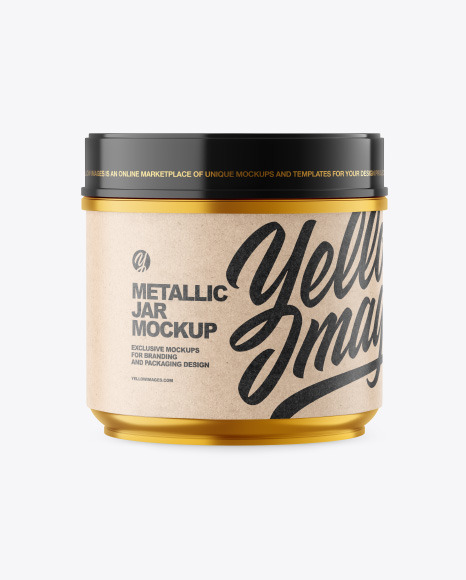 Metallic Plastic Jar Mockup