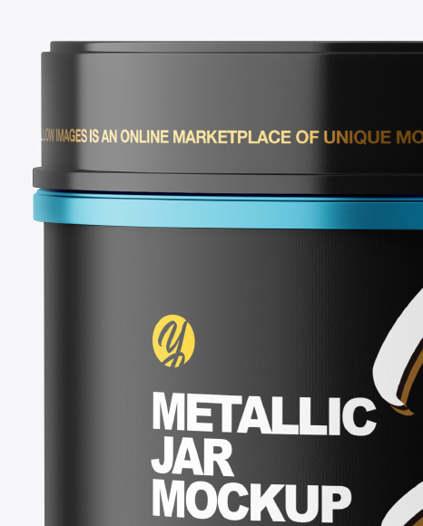 Metallic Plastic Jar Mockup