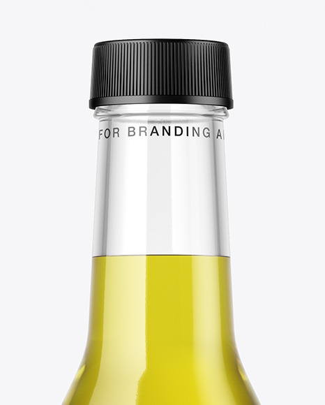 Clear Glass Olive Oil Bottle Mockup