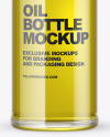 Clear Glass Olive Oil Bottle Mockup