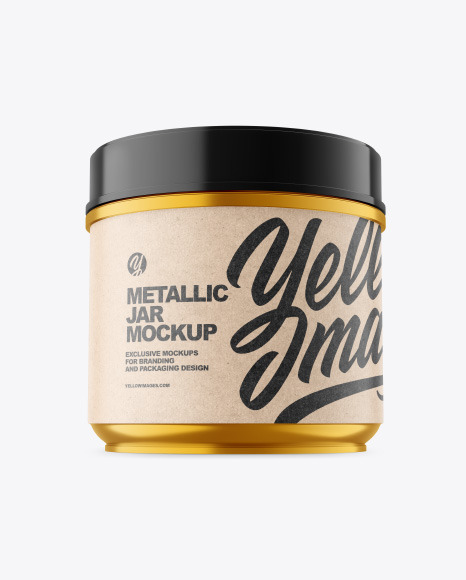 Metallic Plastic Jar Mockup