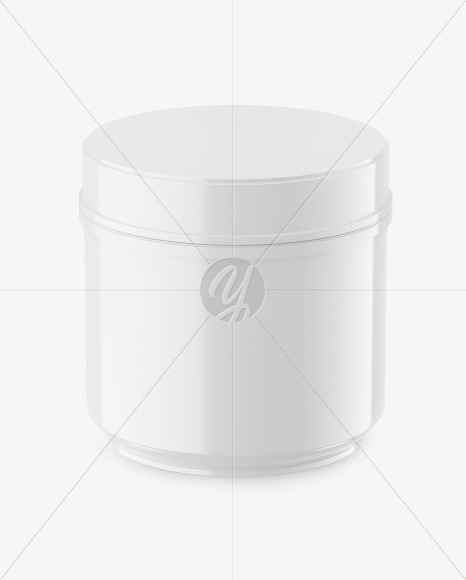 Glossy Plastic Jar Mockup