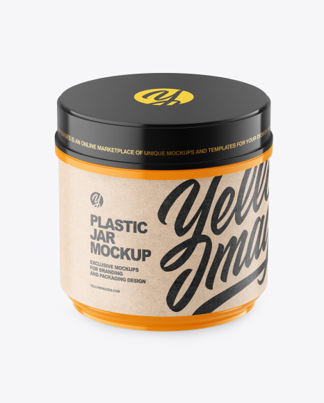 Glossy Plastic Jar Mockup