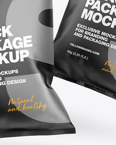 Two Kraft Snack Packages Mockup