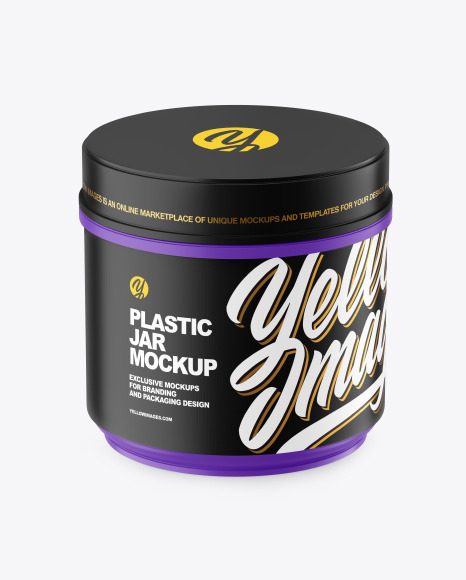 Matte Plastic Jar Mockup - Plastic+cream+jar+mockup+/+matt+-+Smarty+Mockups