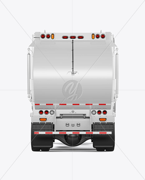 Garbage Truck Mockup - Back View