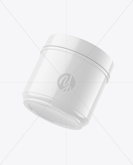 Plastic Glossy Jar Mockup