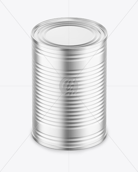 Matte Metallic Tin Can Mockup