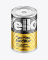 Matte Metallic Tin Can Mockup