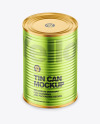 Matte Metallic Tin Can Mockup